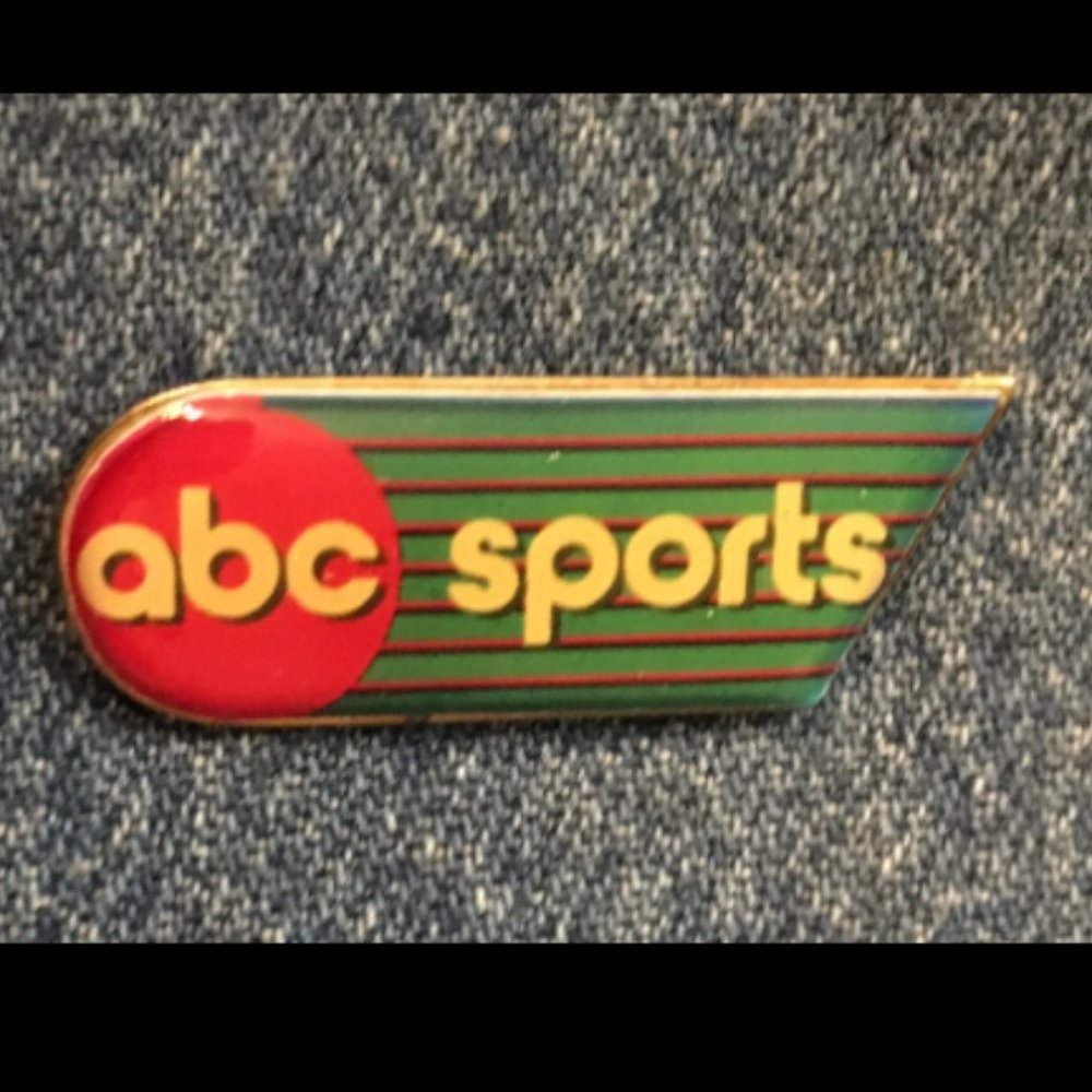 Vintage abc Sports Pin ~ TV Broadcasting Logo ~ Non Olympic Media